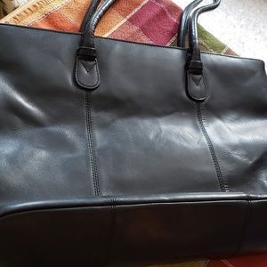 Black Leather Small Tote